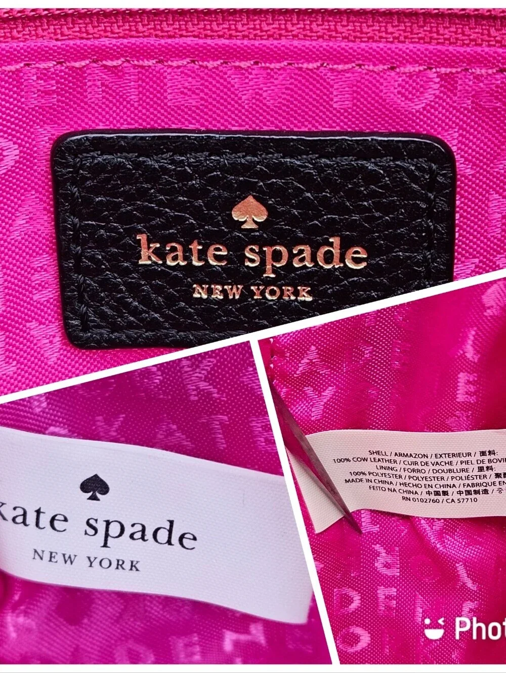 Kate Spade Large Black Handbag Doctor Medic Bag Pebbled Leather Purse Spacious
